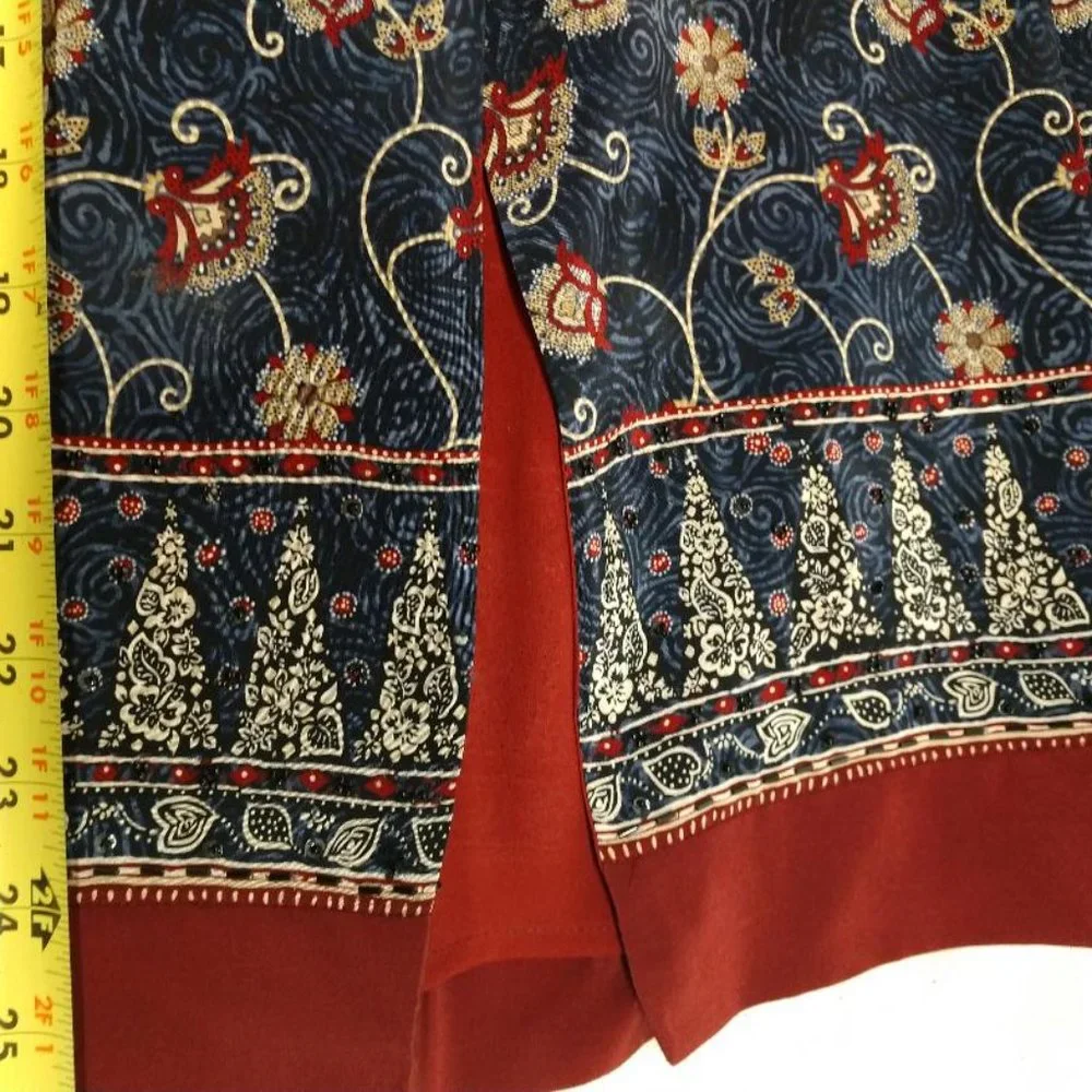 Liz Claiborne Floral Silk Skirt - Size 12